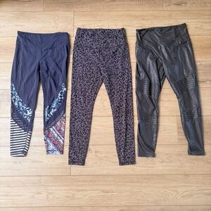 ATHLETA WOMENS ATHLETIC ATHLEISURE LEGGING BUNDLE SIZE MEDIUM